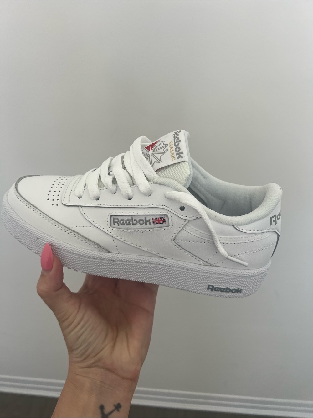 Reebok White Low-Top Kids Sneakers
